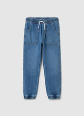 Ovs Denim Joggers With Drawstring