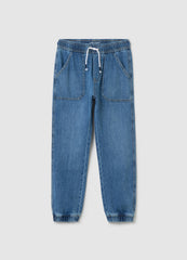 Ovs Denim Joggers With Drawstring
