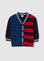 Ovs Striped Cardigan With V Neck