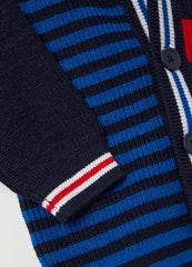 Ovs Striped Cardigan With V Neck