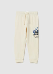 Ovs Fleece Joggers With Drawstring And Print
