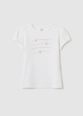 Ovs T-Shirt With Diamantés And Butterflies Application