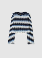 Ovs Long-Sleeved Jersey T-Shirt With Stripe Design