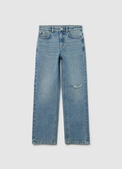 Ovs Straight-Fit Distressed Jeans With Five Pockets