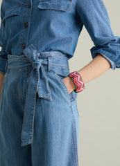 Ovs Fluid Trousers In Denim With Darts