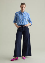Ovs Flare-Fit Trousers In Stretch Cotton