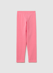 Ovs Stretch Cotton Leggings With Diamanté Motif