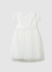 Ovs Tulle Dress With Floral Applications