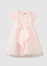 Ovs Tulle Dress With Floral Applications