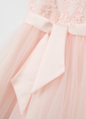 Ovs Tulle Dress With Floral Applications