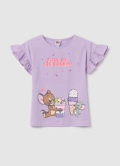 Ovs T-Shirt With Flounce And Jerry Print