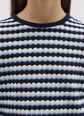 Ovs Long-Sleeved Jersey T-Shirt With Stripe Design