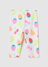 Ovs Three-Quarter Leggings In Stretch Cotton With Print