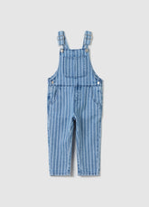 Ovs Denim Dungarees With Striped Pattern