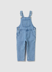 Ovs Denim Dungarees With Striped Pattern