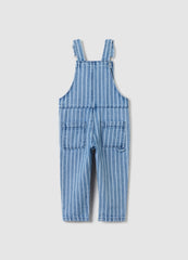 Ovs Denim Dungarees With Striped Pattern