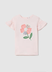 Ovs T-Shirt With Patchwork-Effect Flower Application