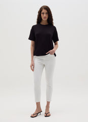 Ovs Black Short Sleeve Stretch Viscose T-Shirt