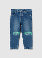Ovs Five-Pocket Jeans With Crocodiles Print