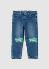 Ovs Five-Pocket Jeans With Crocodiles Print