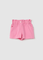 Ovs Paper Bag Shorts In Cotton And Lyocell