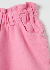 Ovs Paper Bag Shorts In Cotton And Lyocell