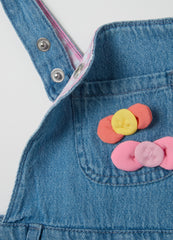 Ovs Denim Dungarees With Bows Application