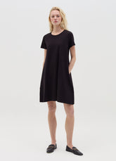 Ovs Black Cotton T-Shirt Dress