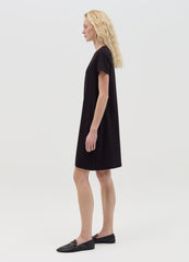 Ovs Black Cotton T-Shirt Dress