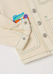 Ovs Cotton Shacket With Crocodile Embroidery