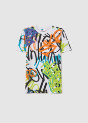Ovs Cotton T-Shirt With Graffiti Print