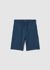 Ovs Cotton Bermuda Shorts With Drawstring