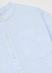 Ovs Cotton Shirt With Mandarin Collar And Pocket