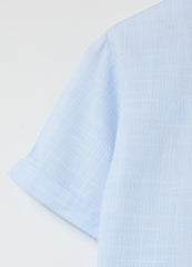 Ovs Cotton Shirt With Mandarin Collar And Pocket