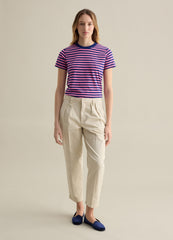 Ovs Pink And Blue Striped Short Sleeve T-Shirt