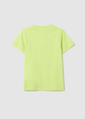 Ovs Yellow Cotton Short Sleeve T-Shirt