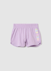 Ovs Pink Cotton Shorts For Girls