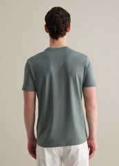 Ovs Green Short-Sleeved T-Shirt In Pure Cotton
