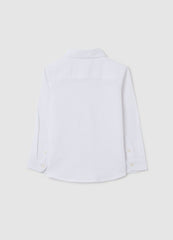 Ovs White Shirt In Cotton Canvas