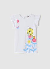 Ovs White Tank Top With Disney Tweety Print