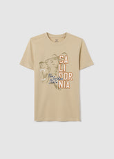 Ovs Beige T-Shirt In Cotton With Print