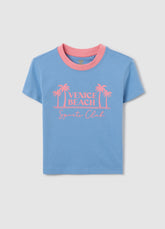 Ovs Light Blue T-Shirt With ''Venice Beach'' Print