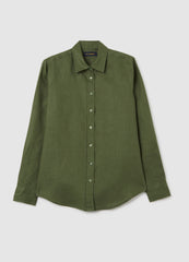 Ovs Green Short Sleeve Linen Shirt