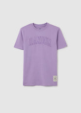 Ovs Purple Cotton Short Sleeve T-Shirt