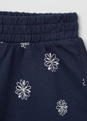 Ovs Kids Girl'S Jogging Set In White And Blue Cotton