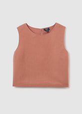 Ovs Sleeveless Top In Cotton And Linen Blend For Ovs Kids