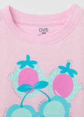 Ovs Pink T-Shirt With Tropi-Cool Print
