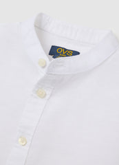 Ovs Kids White Long Sleeve Linen And Cotton Shirt