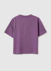 Ovs Purple Pure Cotton T-Shirt For Children Ovs Kids