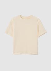 Ovs Beige Crew Neck Pure Cotton T-Shirt For Boys